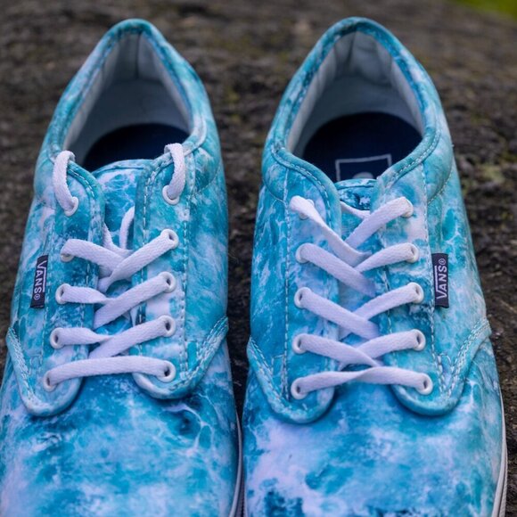 Vans Blue Marble Water sz 10 Very Good Used - Picture 5 of 11